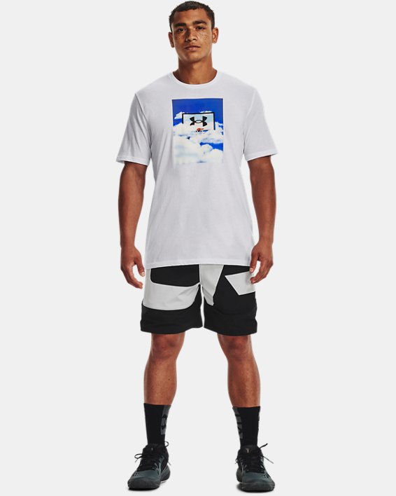 男士UA Basketball Hoop Cloud短袖T恤, White, pdpMainDesktop image number 2